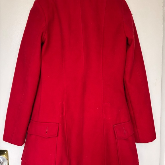 Womens BCX M Red Pea Coat - Picture 2 of 3